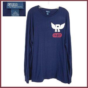Polo Ralph Lauren Long Sleeve Navy Blue Shirt "R" Patch XL